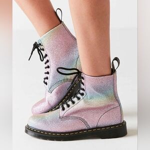 Dr. Martens 1460 Pascal Rainbow Glitter Boot Size 6
